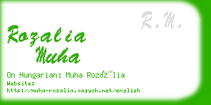 rozalia muha business card